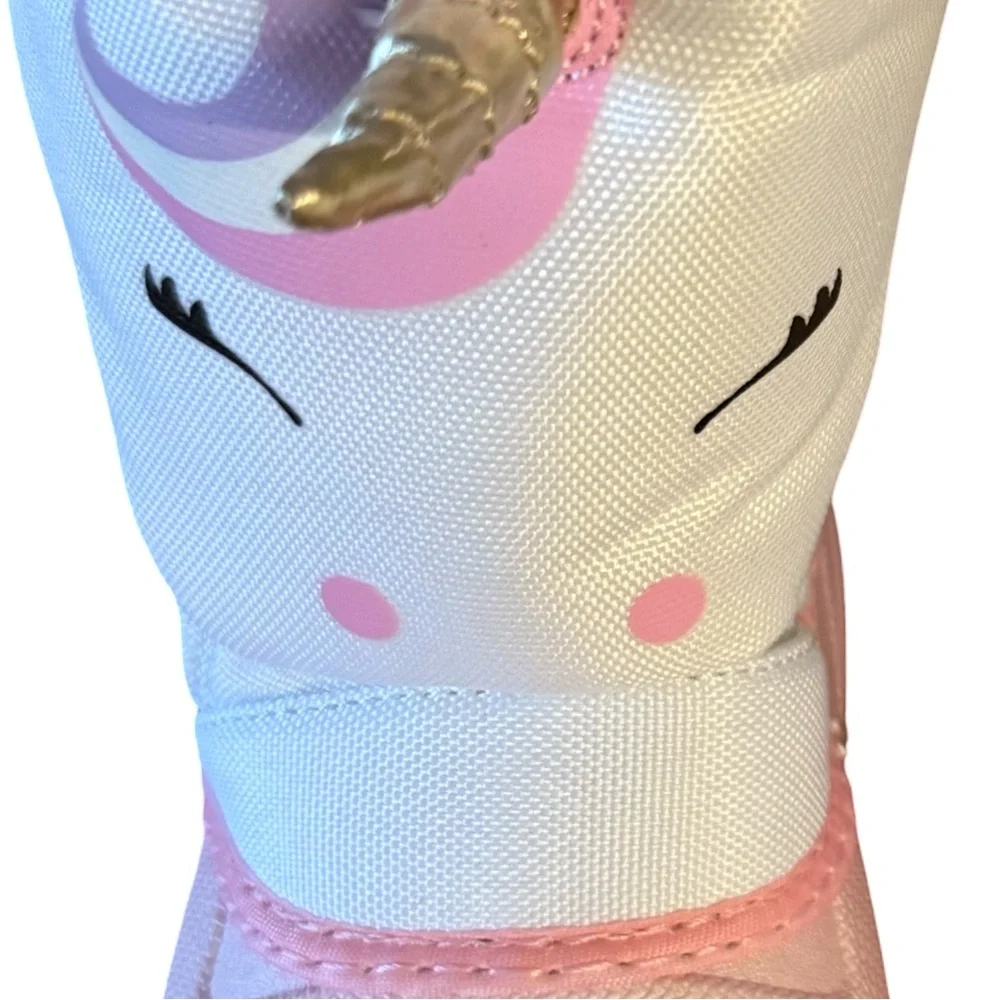 Denali NWT Girls Boots Sz 6 Fluffy Pink & White Unicorn Winter Boots (SH025)